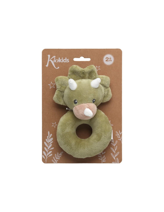 Sonajero Dinosaurio Aro KioKids 521105334 Fácil de agarrar, suave y estimulante desde el primer día