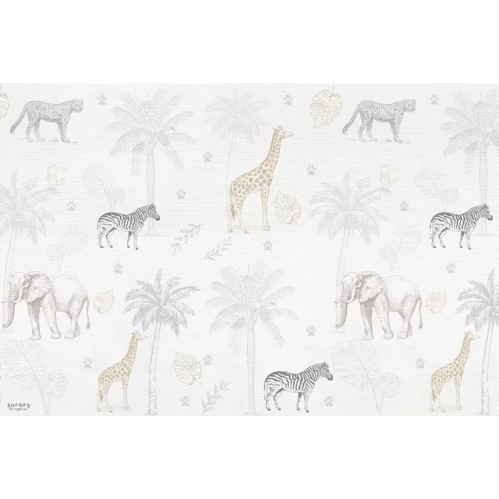 Alfombra Vinilica 120x160 Mod. JUNGLE- SUEÑOS DE CIGUEÑA