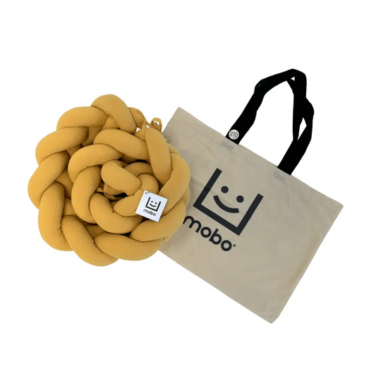 Trenza Protector de Cuna 210cm MOSTAZA