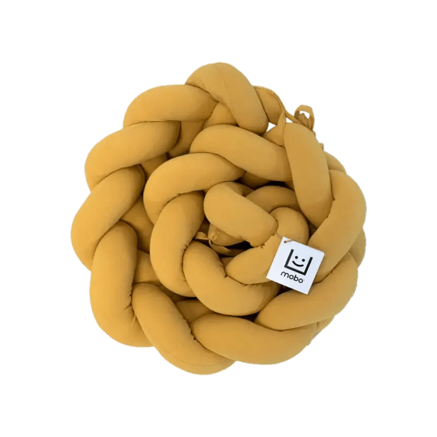 Trenza Protector de Cuna 210cm MOSTAZA