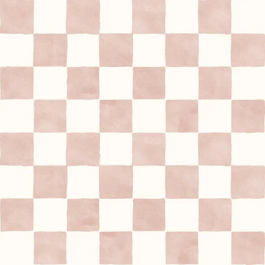 Papel Pintado Infantil "Damas" Acuarela Rosé