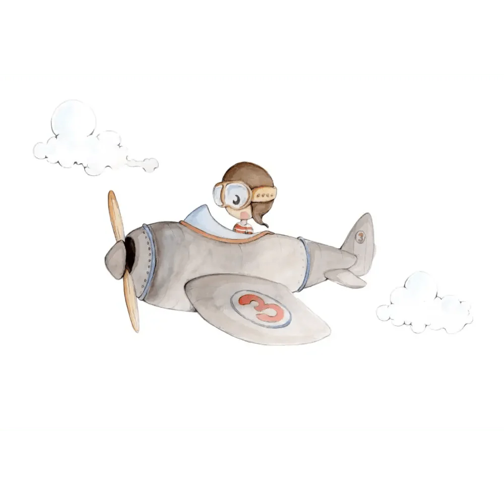 Vinilo Circle Ø95cm "CUCO EL AVIADOR"