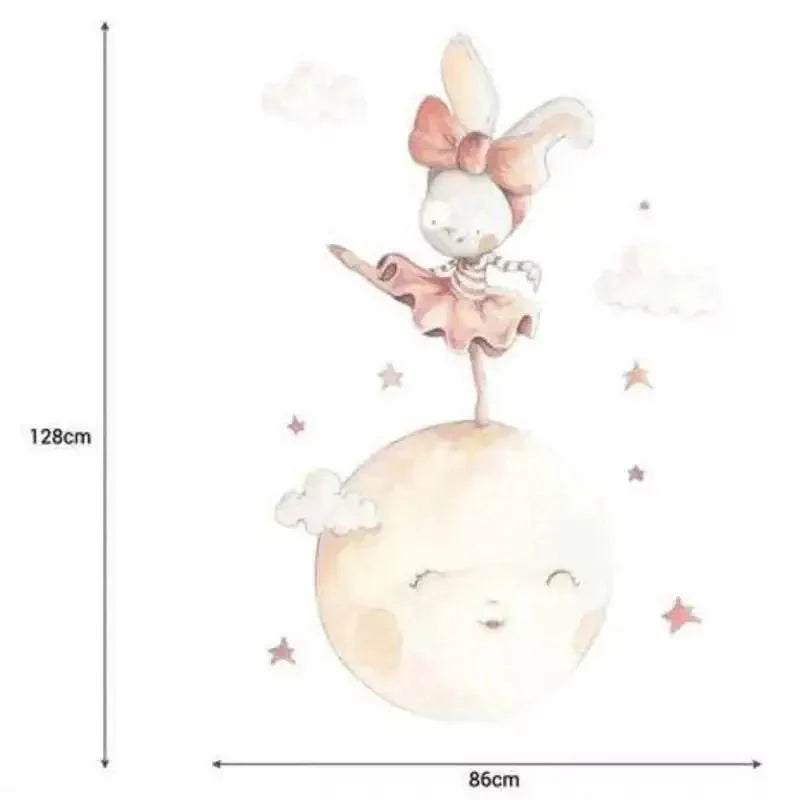 Vinilo de Tela Infantil BAILANDO EN LA LUNA