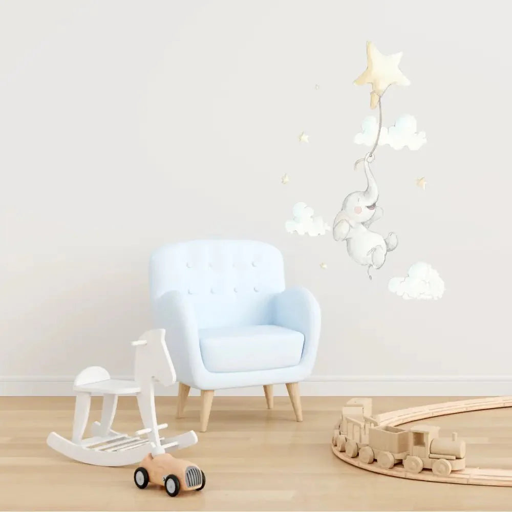 Vinilo de Tela Infantil ELEFANTITO FELIZ