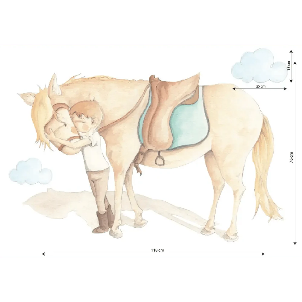 Vinilo Decorativo Infantil Caballos GREAT FRIEND