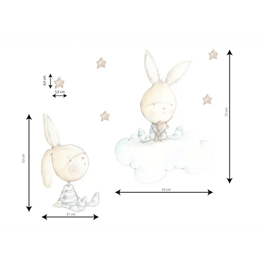 Vinilo Decorativo Infantil TWIN RABBIT