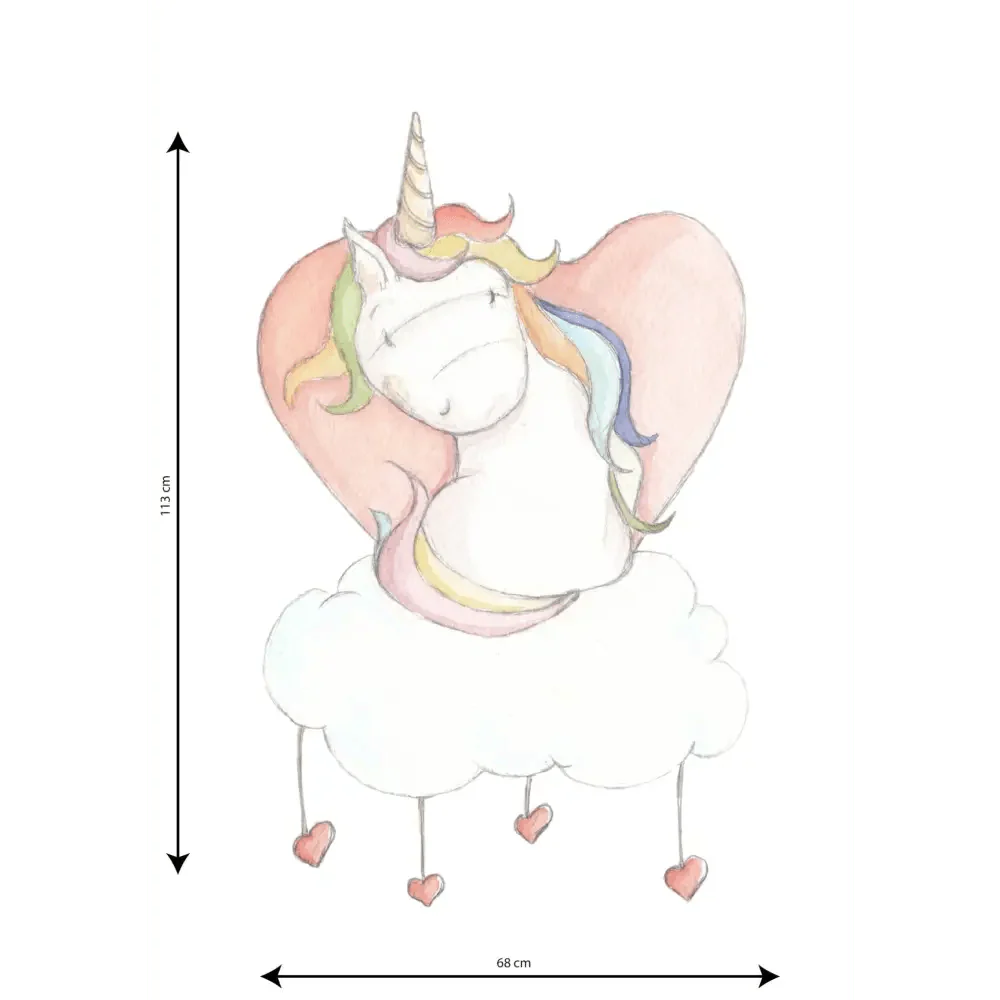Vinilo Decorativo Infantil UNICORN LOVE