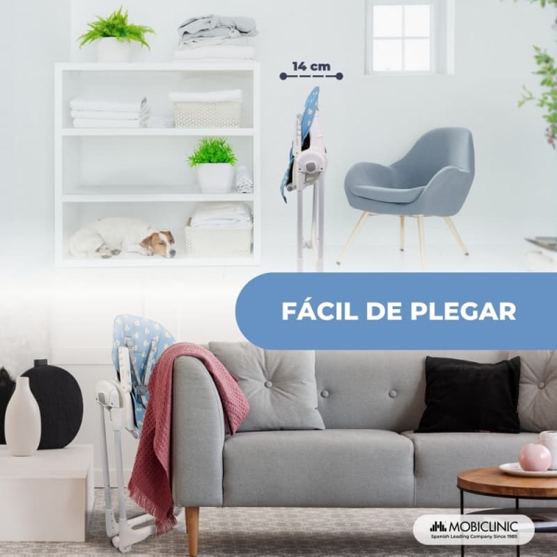 Trona bebé evolutiva con ruedas Mobiclinic Simba Pato