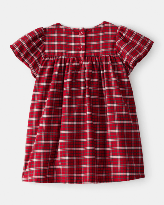 Vestido a cuadros rojos con braguita