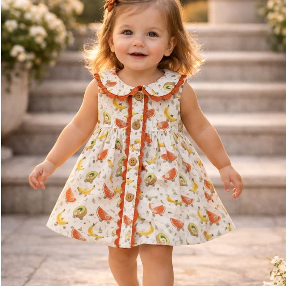 Vestido bebé niña Alber estampado frutas 324003017