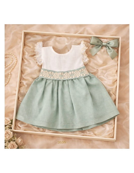 Vestido niña ceremonia verde agua Baby Ferr 622026544