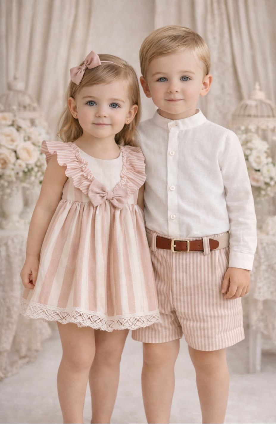 Vestido infantil niña rayas rosa 622026545