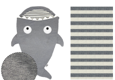 Saco Tiburón para bebé - Denim - Stripes