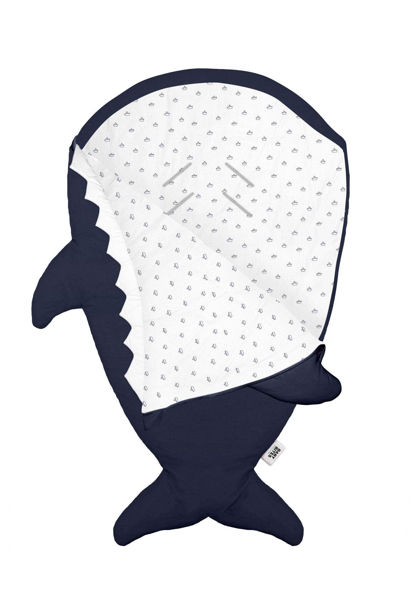 Saco Tiburón para bebé - Azul Marino - Barco papel AW25