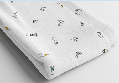 Mini Muselina 100% algodón - Estampado funny teckel