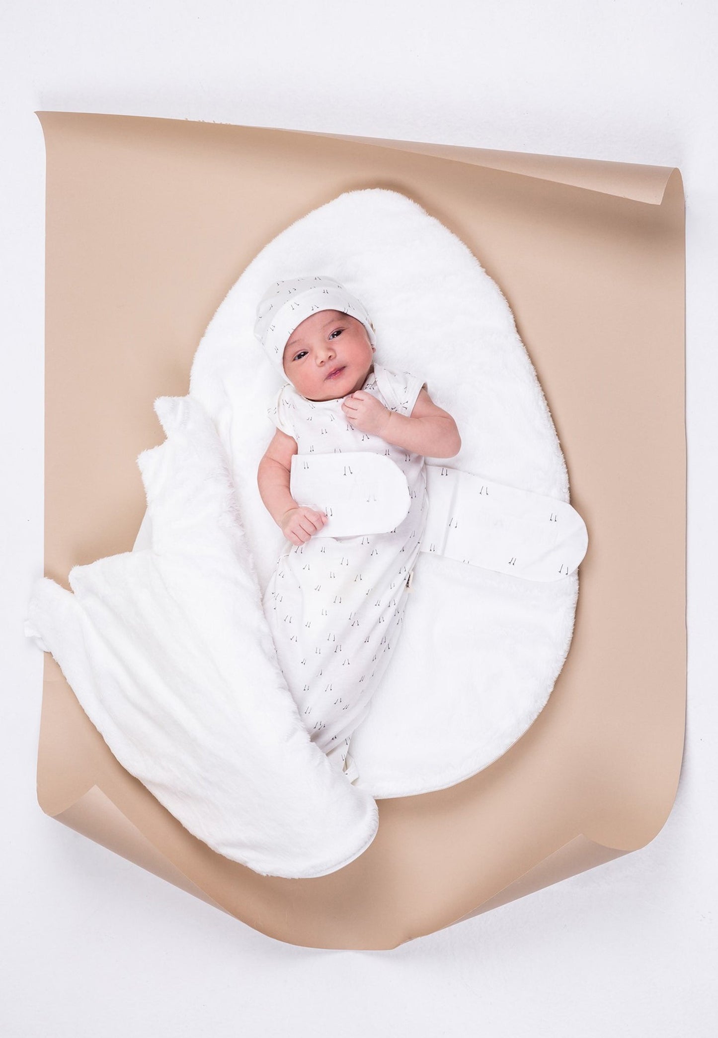 Saco Huevo para recién nacidos - Estampado patitas