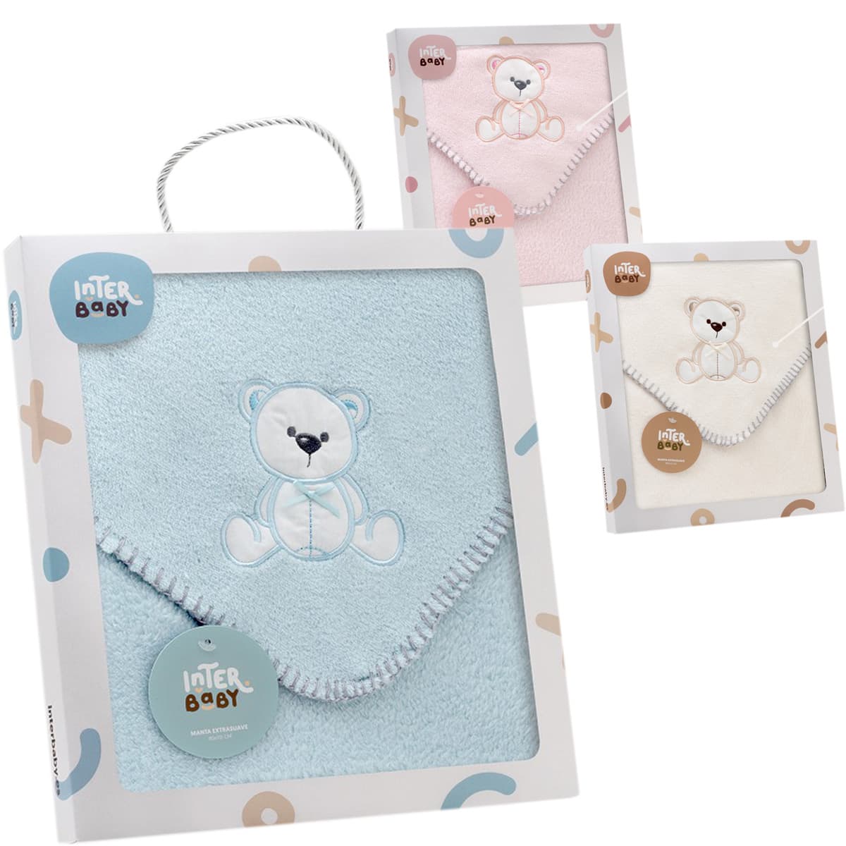 Manta para bebé estampada com estrelas e lua da Interbaby 421100985