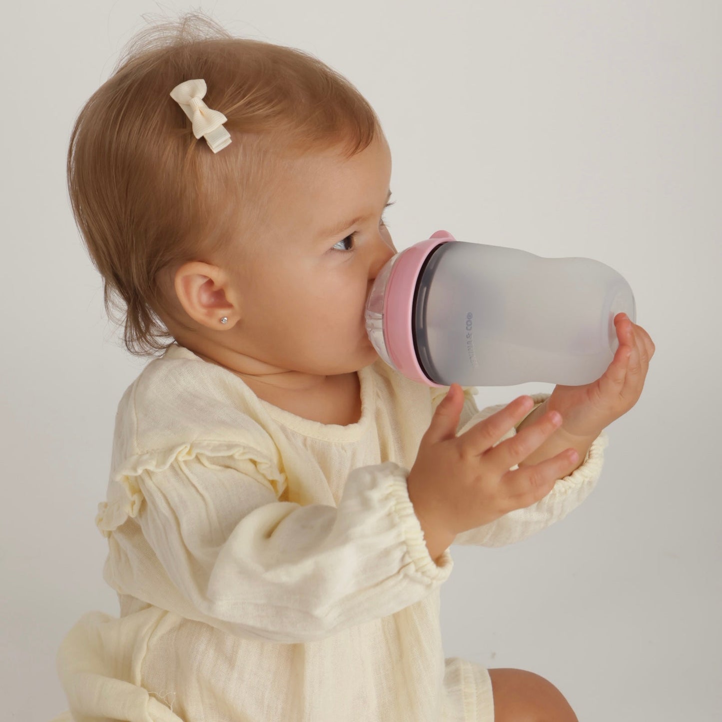 Pack Biberon flujo lento + Chupete Clásico Rosa Chicle Nenina & Co