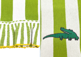 Manta 100% algodón - Crocodille Stripes