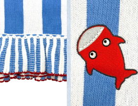 Manta 100% algodón - Sharky Stripes