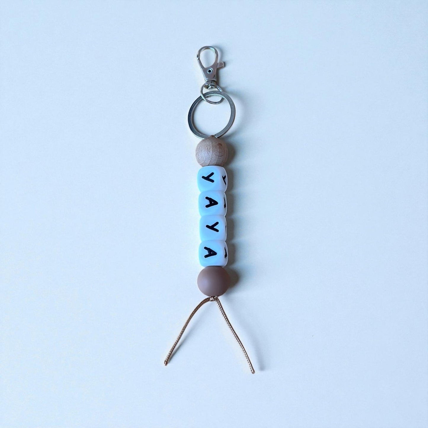 Llavero Gris  personalizado Nenina & Co