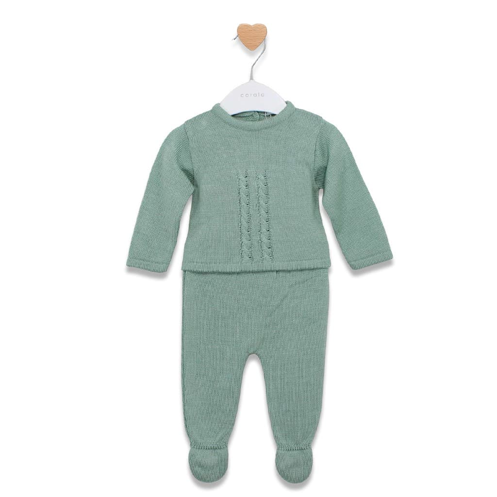 Conjunto jersey y polaina para bebé tejido dralón CORALO 1010PE11
