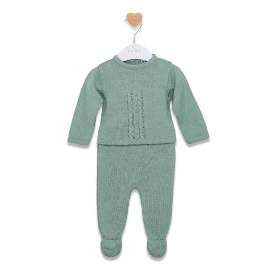 Conjunto jersey y polaina para bebé tejido dralón CORALO 1010PE11