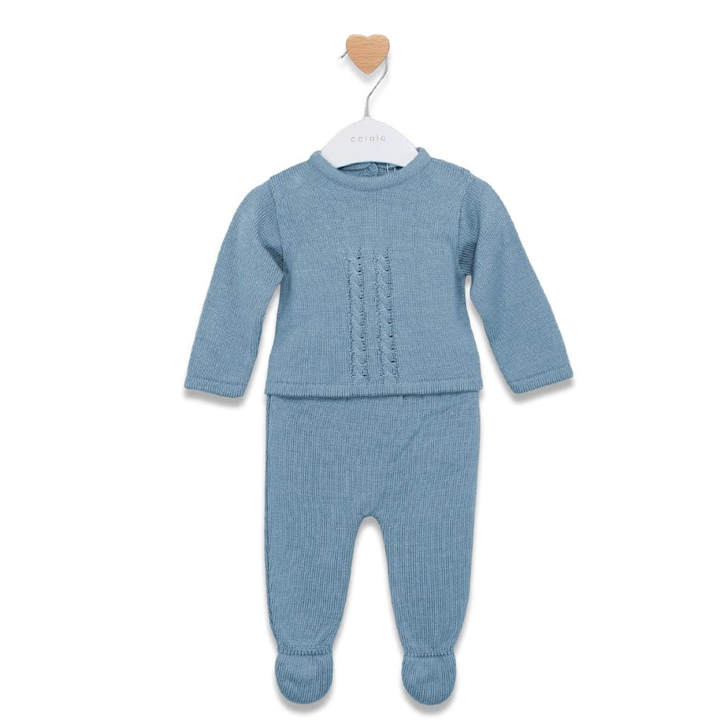 Conjunto jersey y polaina para bebé tejido dralón CORALO 1010PE11