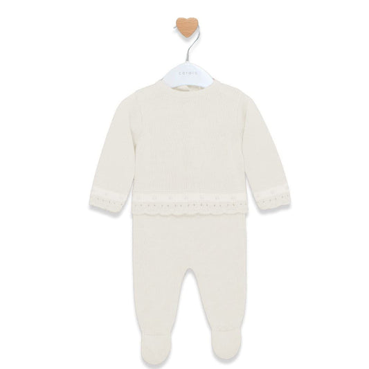 Conjunto jersey y polaina para bebé tejido dralón CORALO 1010PE15