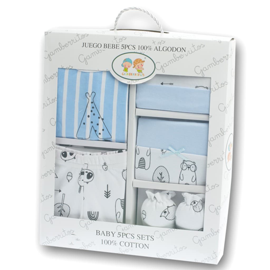 Coffret cadeau bébé 5 pièces – 100 % coton Prawn Star 10734