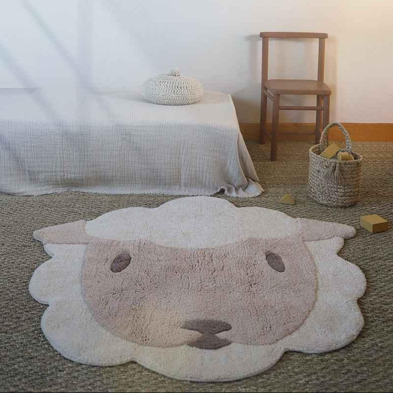 LOLHO Alfombra infantil Oveja Lavable en lavadora
