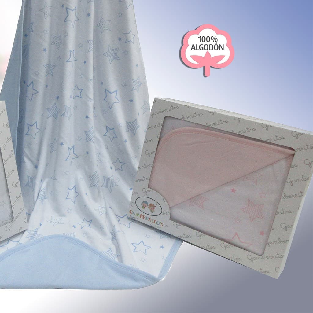 Yatsi 25200054 Coelhinhos e Corações Manta para Bebé Swaddle Algodão extra macio e design delicado