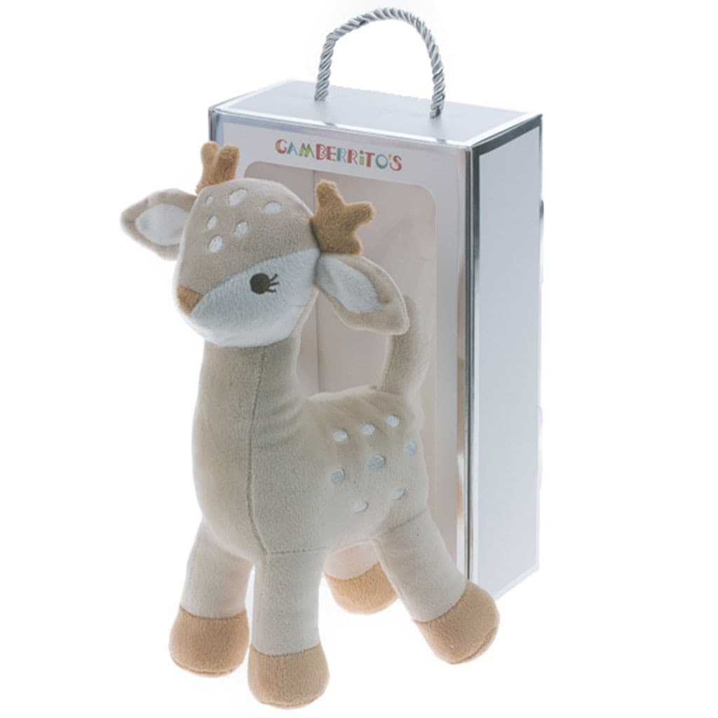 Peluche bebé ciervito en caja Gamberritos 10776 – Un detalle dulce y suave para acompañar sus primeras aventuras