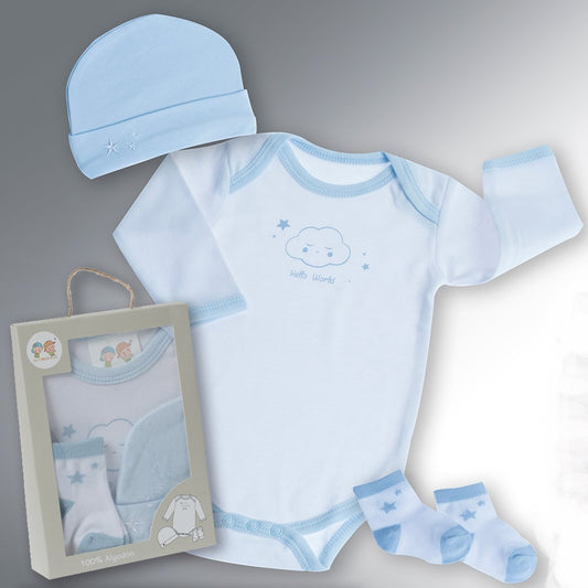 Set de regalo para bebé con body, calcetines y gorrito Gamberritos 10797 – Suavidad y ternura para sus primeros días