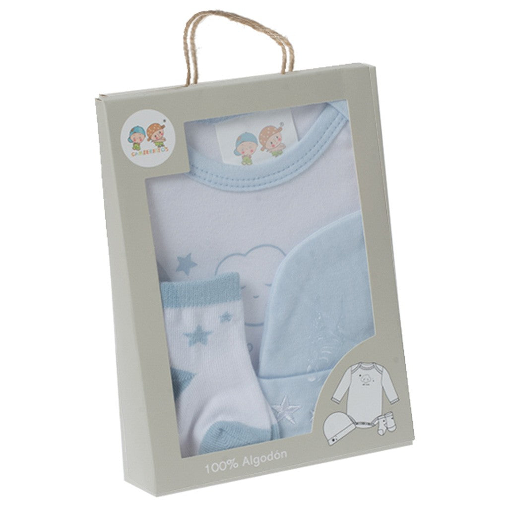Coffret cadeau bébé avec couverture et duo dou animaux Crevettes 10887