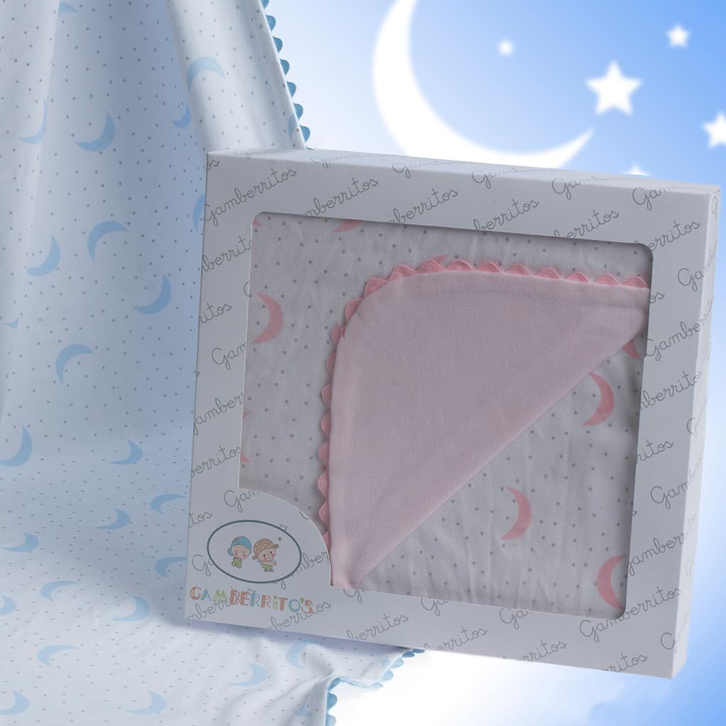 Yatsi 25200054 Coelhinhos e Corações Manta para Bebé Swaddle Algodão extra macio e design delicado