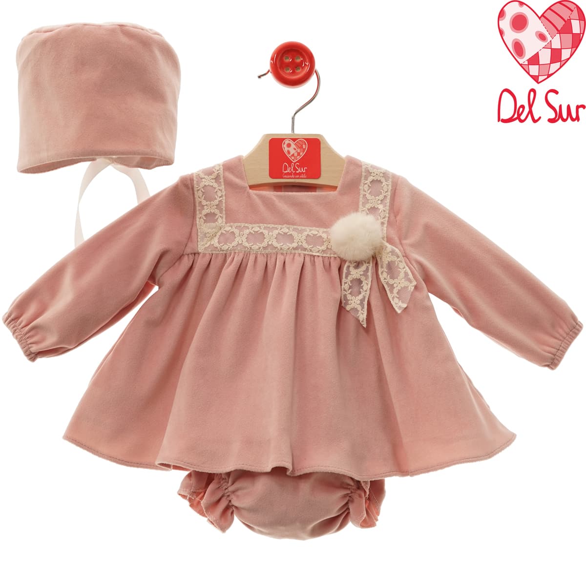 Conjunto de Cerimónias de Bebé em Bambula Verde – Coleção La Caleta Del Sur 0285 