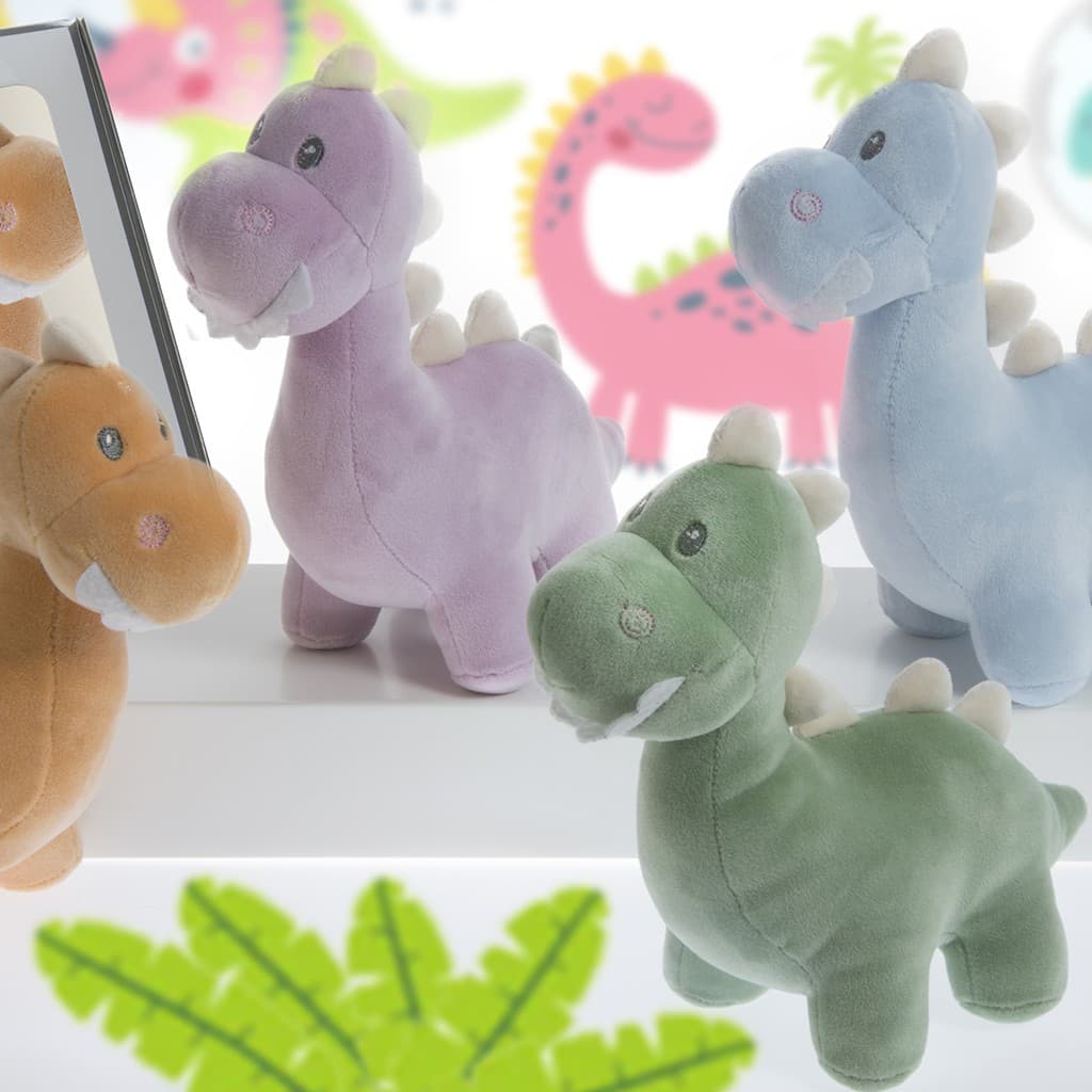 Peluche sonajero dinosaurio suave Gamberritos 10905 – Estímulo, ternura y diversión para el bebé