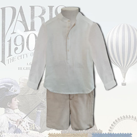 Conjunto Infantil de Ceremonia Crudo y Nuez – Anavig 1203