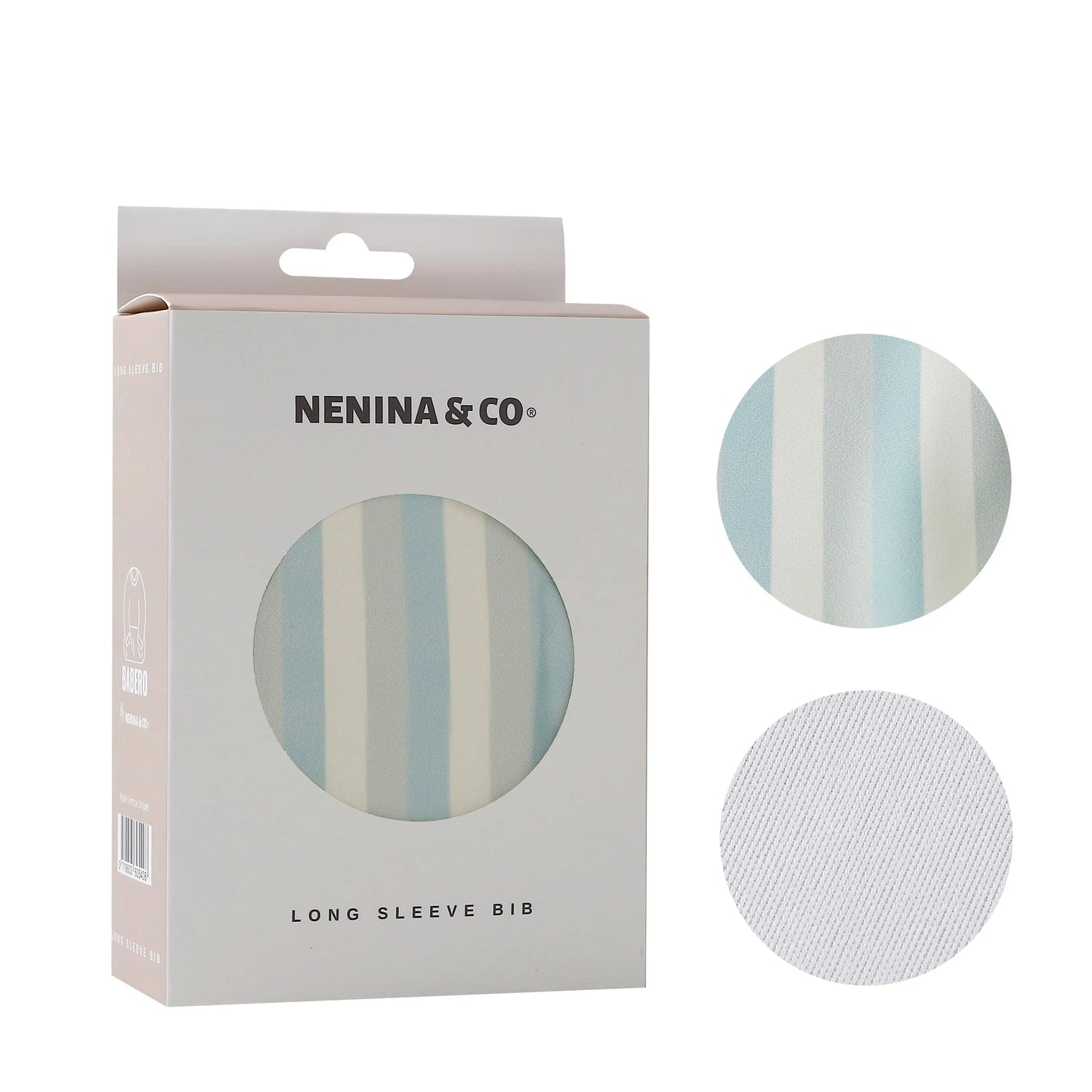 Babero con manga impermeable Vertical Stripes Nenina & Co