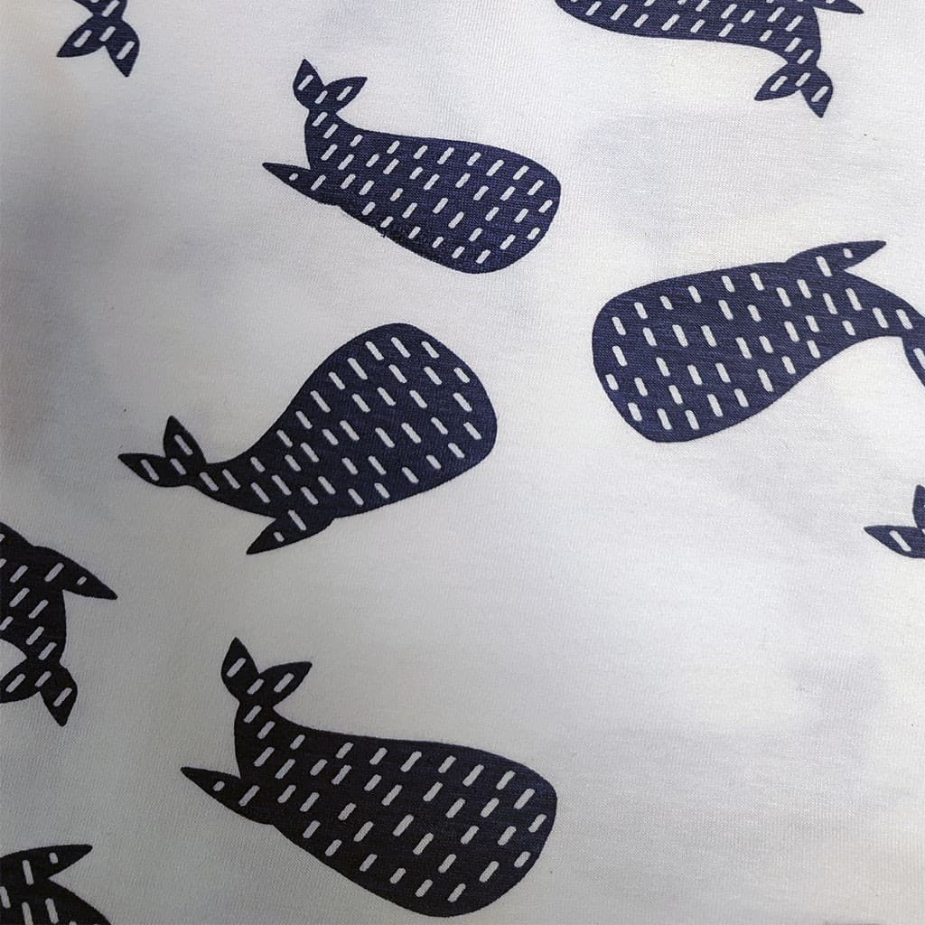 Arrullo bebé BABYBOL algodón orgánico ballenas Suave y transpirable