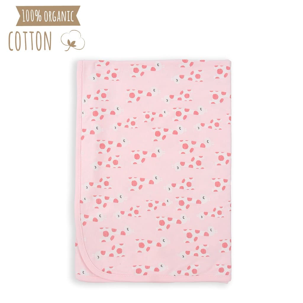 Lange bébé en coton bio imprimé visage et cœur Baby Bol 250481