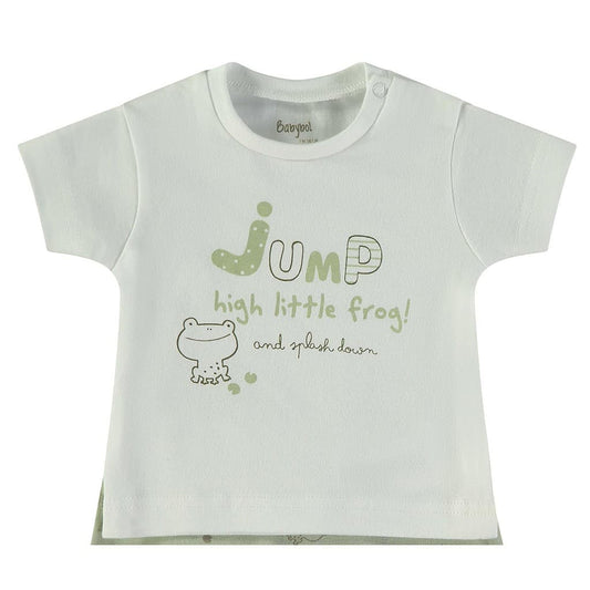 Conjunto bebé de verano con camiseta y pantalón corto Babybol 160045