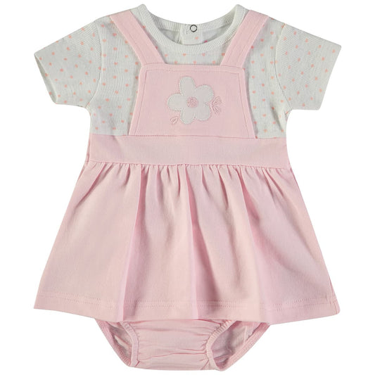 Vestido rosa para bebé braguita cubrepañal Babybol 160053