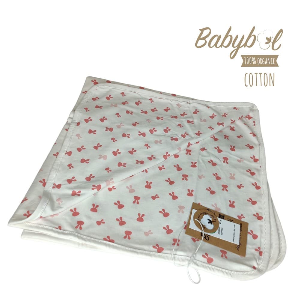 Arrullo bebé de algodón orgánico con estampado de conejitos Babybol 160470