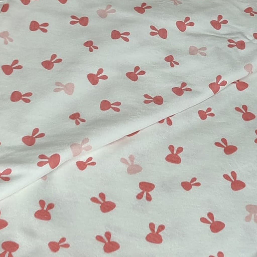 Arrullo bebé de algodón orgánico con estampado de conejitos Babybol 160470