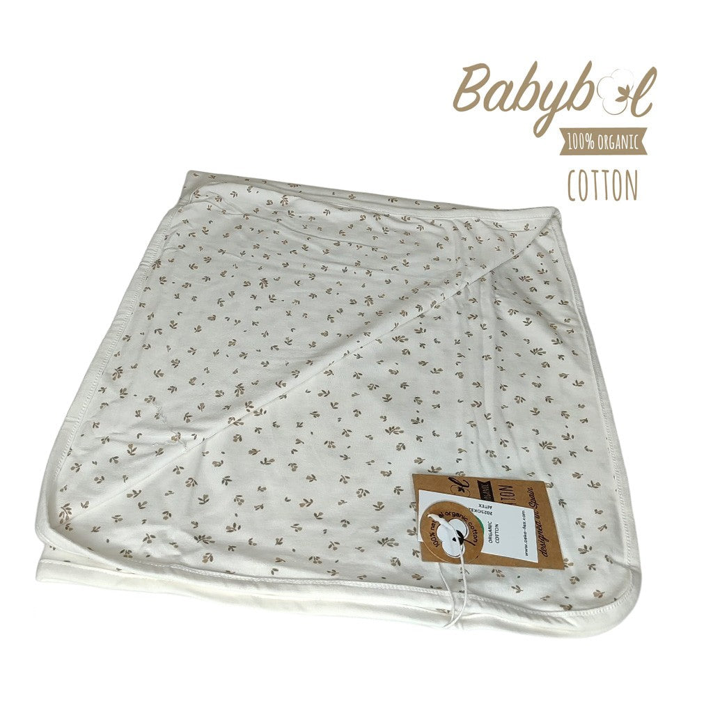 Arrullo bebé de algodón orgánico con estampado de hojitas Babybol 160472