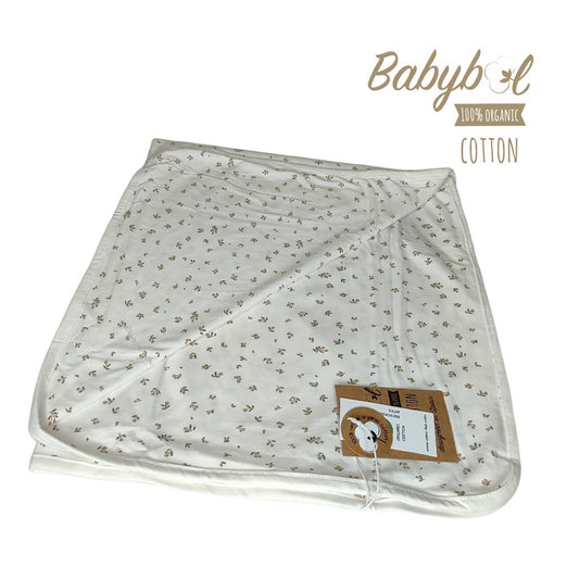 Arrullo bebé de algodón orgánico con estampado de hojitas Babybol 160472