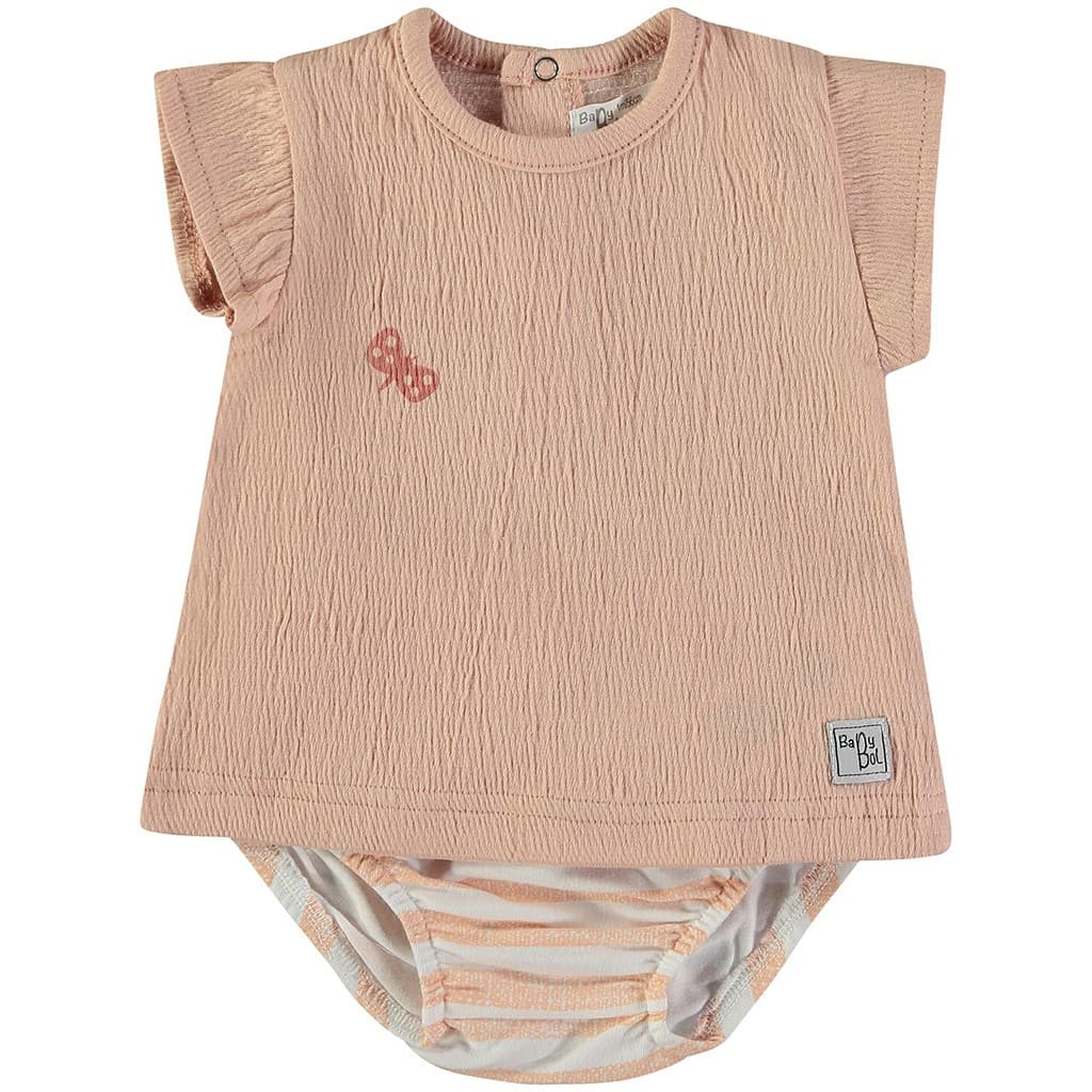 Conjunto bebé de algodón con camiseta y braguita Babybol 160830