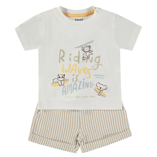 Conjunto bebé de verano con camiseta y pantalón corto Amazing Babybol 162015